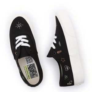 NWOT Vans Mystical Embroidery AuthenticVR3 Black Shoes Size 8.5Men 10Women